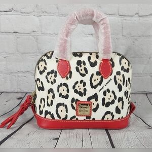 NWT Dooney and Bourke Leopard/Red Bitsy Bag